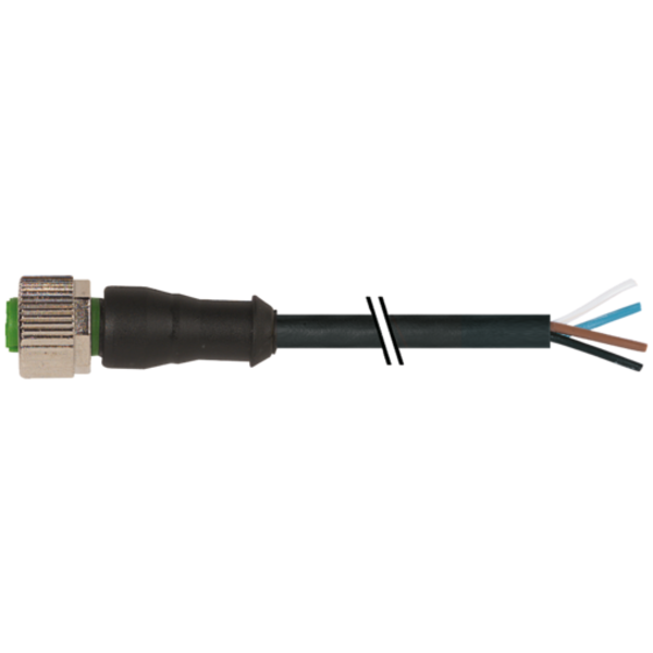Murr Elektronik M12 female 0° with cable, PVC 4x0.34 bk UL/CSA 5m 7000-12221-6140500